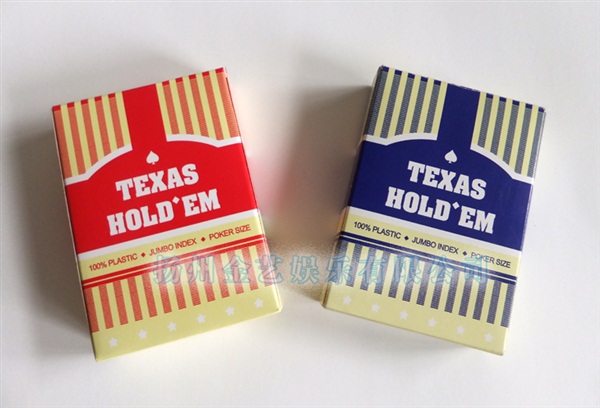 TEXAS HOLEES塑料寬牌 賭場撲克 紅藍色款
